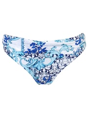 Pour Moi White/Blue Amalfi Foldover Brief - Image 4 of 5