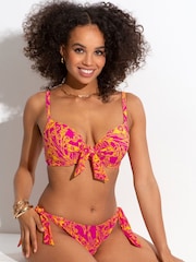 Pour Moi Pink Freedom High Leg Tie Side Brief - Image 1 of 5