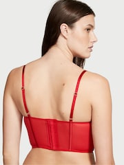 Victoria's Secret Lipstick Embroidery Red Corset Bra Top - Image 2 of 3