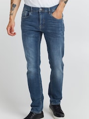 Blend Blue Regular Denim Jeans In Twister Fit With Vintage Finish - Image 1 of 5