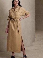 Banana Republic Beige Ani Popover Shirt Dress - Image 1 of 4