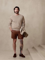 Banana Republic Brown 7" Linen-Cotton Short - Image 1 of 1