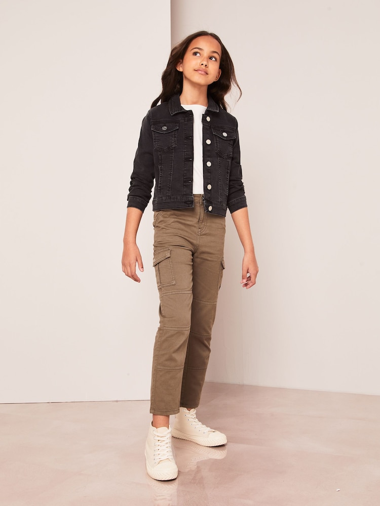 Lipsy Washed Black Denim Jacket - Image 2 of 4