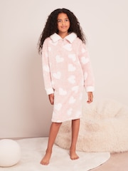 Lipsy Pink Cosy Fleece Hooded Blanket - Image 2 of 4
