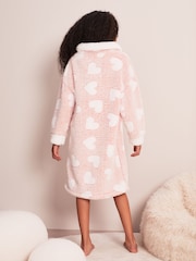Lipsy Pink Cosy Fleece Hooded Blanket - Image 3 of 4