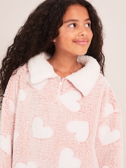Lipsy Pink Cosy Fleece Hooded Blanket - Image 4 of 4
