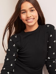Lipsy Black Embellished Knitted Dress - Image 4 of 4