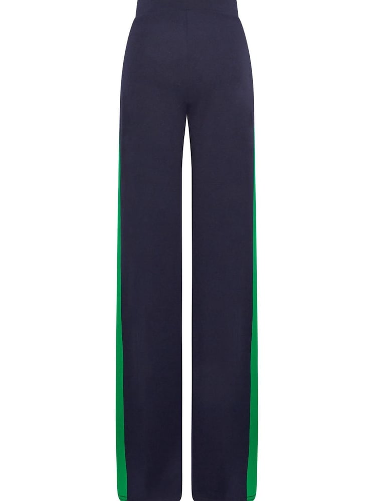 Long Tall Sally Blue Stripe Wide Leg Trousers - Image 4 of 4