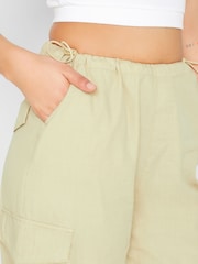 Long Tall Sally Camel Parachute Cargo Trouser - Image 3 of 5