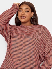 Yours Curve Orange Luxury Batwing Sleeve Tunic Top - Image 1 of 4