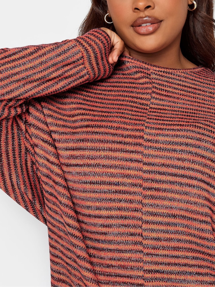 Yours Curve Orange Luxury Batwing Sleeve Tunic Top - Image 4 of 4 Yours Curve Orange Luxury Batwing Sleeve Tunic Top - Image 4 of 4