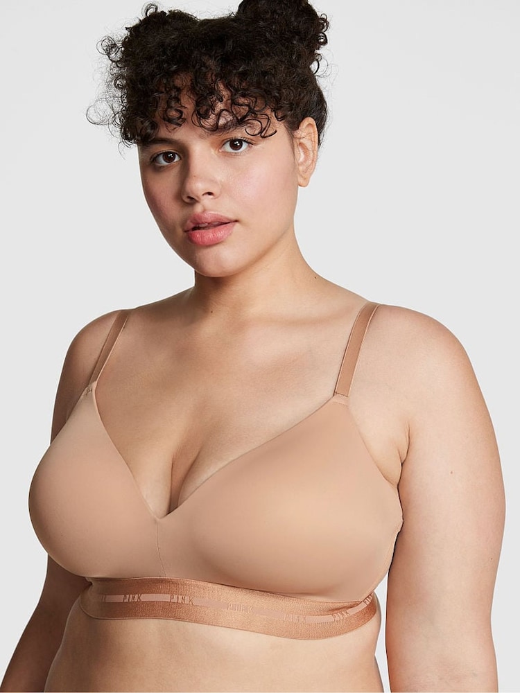 Victoria's Secret PINK Nude Praline Non Wired Lightly Lined Bra - Image 1 of 3