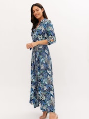 Style Cheat Cobalt Floral Daphne Shirt Dress - Image 2 of 4