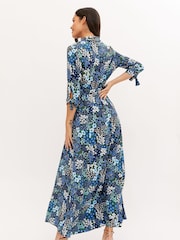 Style Cheat Cobalt Floral Daphne Shirt Dress - Image 3 of 4