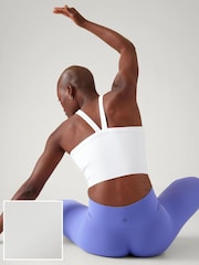Athleta White Aurora High Neck V Back Tank - Image 2 of 6