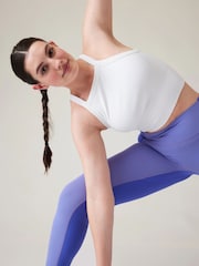 Athleta White Aurora High Neck V Back Tank - Image 5 of 6