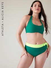 Athleta Green Alicia Keys Daybreak Halter Bikini Top - Image 1 of 4