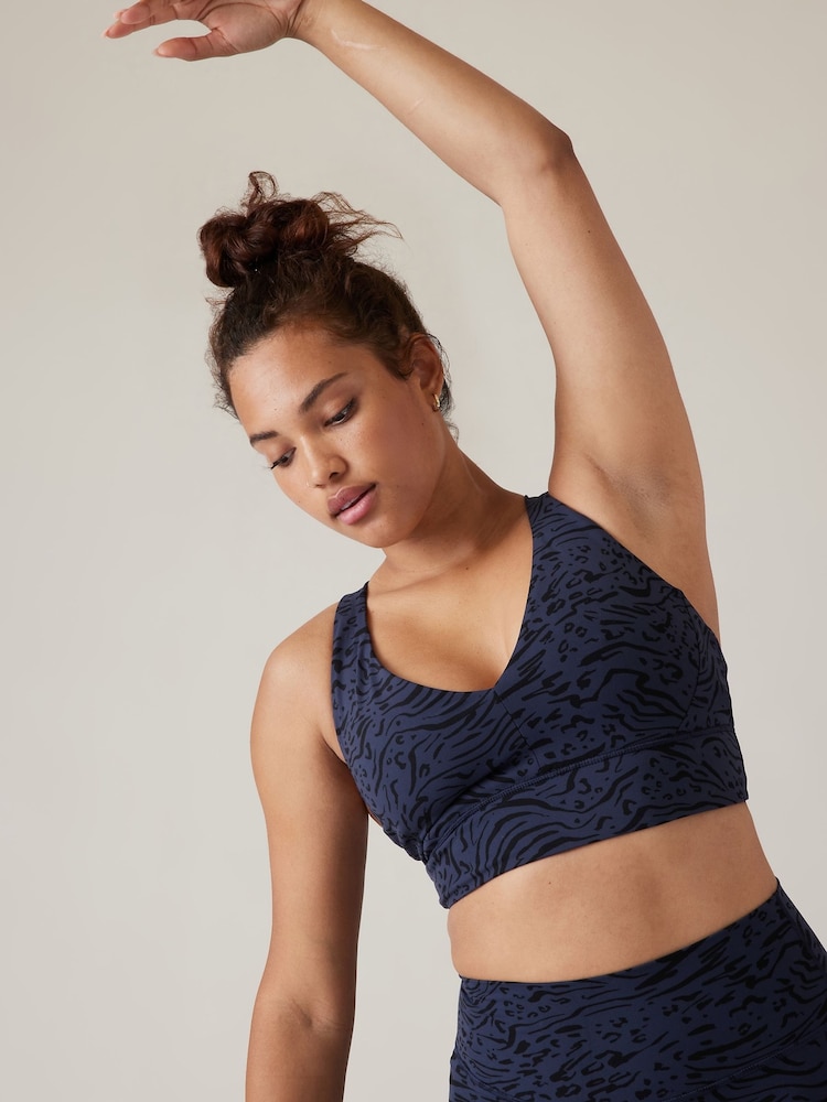 Athleta Navy Blue D-DD Cup Transcend Plunge Bra - Image 1 of 5 Athleta Navy Blue D-DD Cup Transcend Plunge Bra - Image 1 of 5