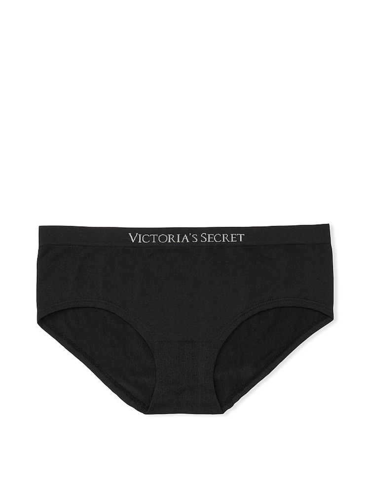 Victoria's Secret Black Smooth Seamless Hipster Knickers - Image 3 of 3
