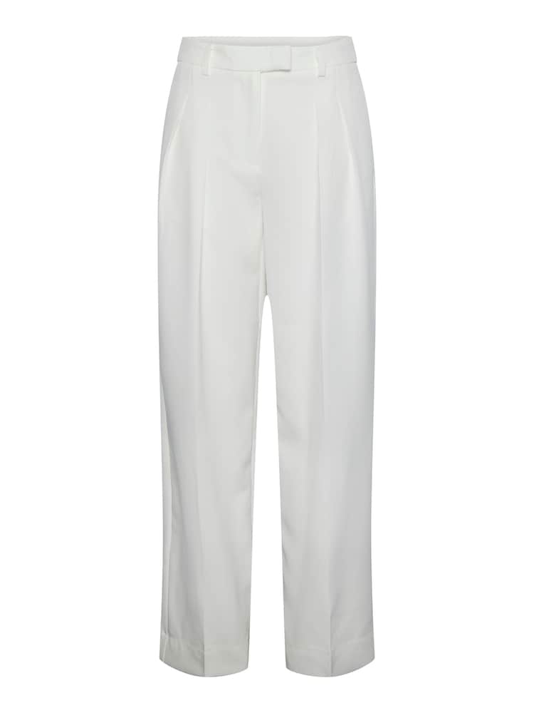 PIECES White High Waisted Wide Leg Trousers - Image 5 of 5