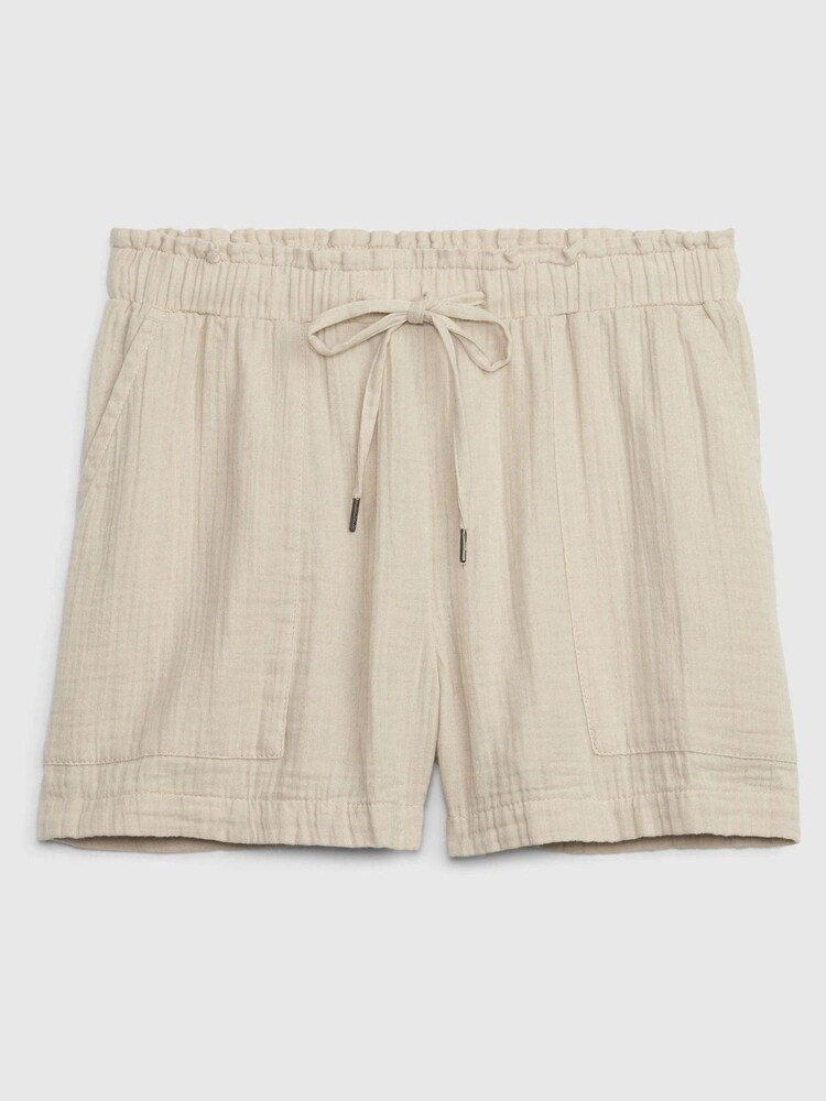 Gap Cream Crinkle Gauze Shorts - Image 4 of 4