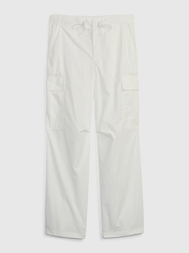 Gap White Cargo Parachute Trousers - Image 4 of 4