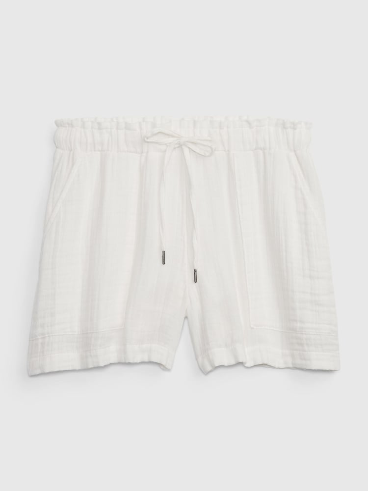 Gap White Crinkle Gauze Shorts - Image 6 of 6