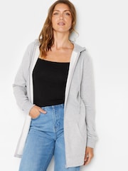 Long Tall Sally Grey Longline Hoodie - Image 1 of 4