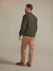 Hinter + Hobart Khaki Green Pembroke Mens Quilted Jacket - Image 3 of 4