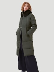 Kaldtvaer Green Elverum Padded Long Puffer Coat - Image 2 of 5