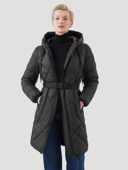 Kaldtvaer Black Mosjoen Quilted Belted Coat - Image 1 of 5