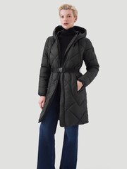 Kaldtvaer Black Mosjoen Quilted Belted Coat - Image 2 of 5
