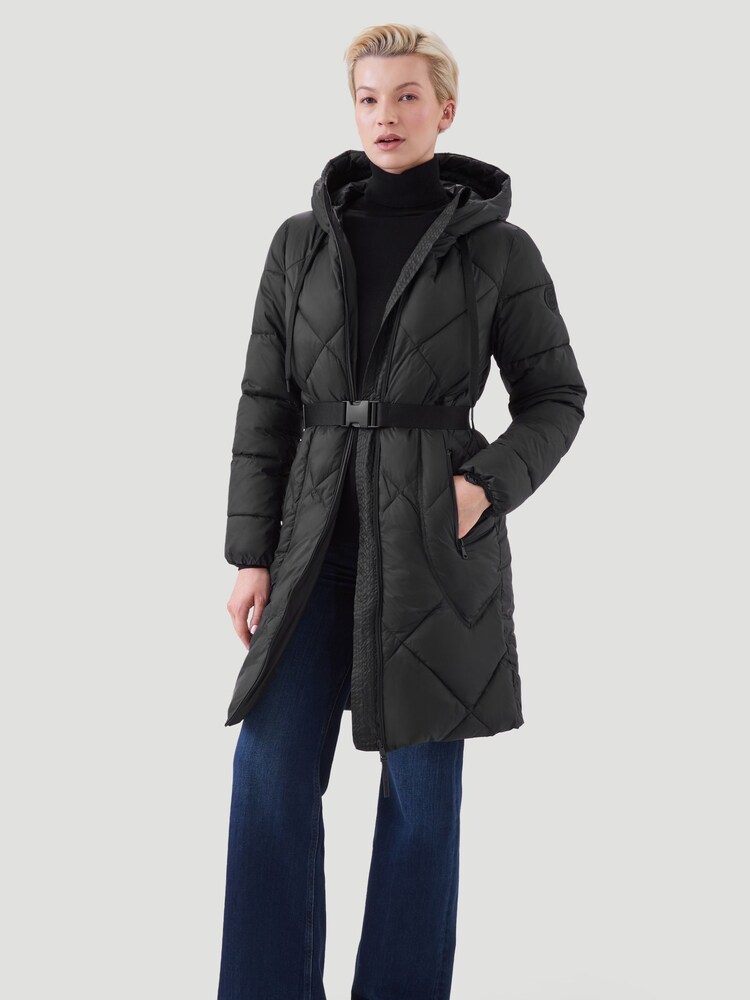Kaldtvaer Black Mosjoen Quilted Belted Coat - Image 2 of 5