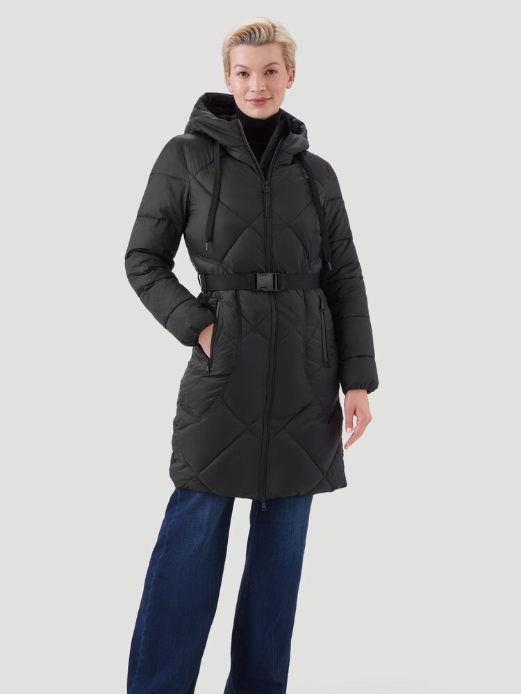 Kaldtvaer Black Mosjoen Quilted Belted Coat - Image 5 of 5