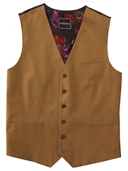Joe Browns Brown Linen Mix Smarten Up Waistcoat - Image 5 of 5