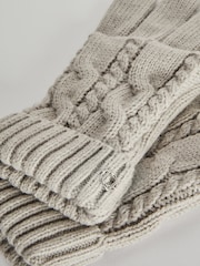 Lipsy Light Grey Cosy Cable Gloves - Image 2 of 3