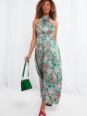 Joe Browns Green Marni Halterneck Dress - Image 2 of 5