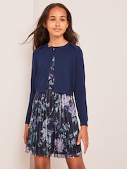 Lipsy Navy Blue Occasion Bolero Cardigan (5-16yrs) - Image 2 of 4