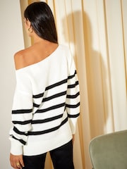 Friends Like These White Off The Shoulder Jumper - Image 4 of 4