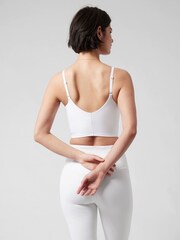 Athleta White D-DD+ Elation V-Neck Crop Low Impact Sports Bra - Image 2 of 3