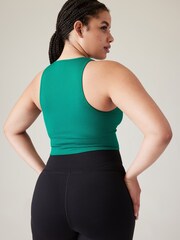 Athleta Green Aurora Seamless Crop Rib Tank - Image 4 of 6