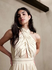 Banana Republic Beige Rhapsody Poplin Maxi Dress - Image 2 of 3