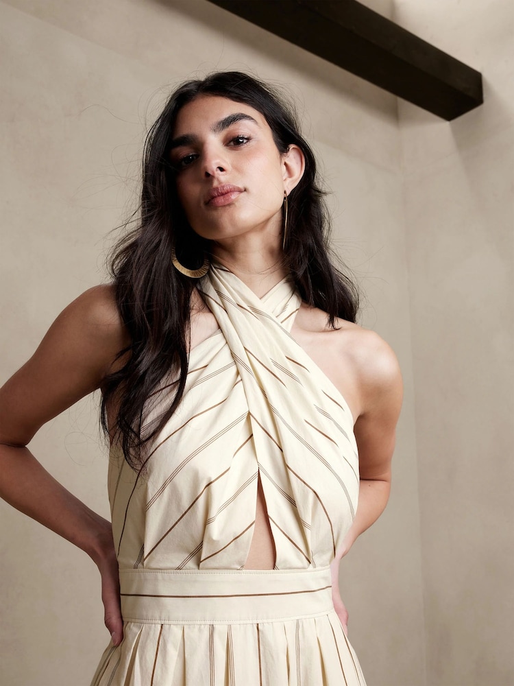 Banana Republic Beige Rhapsody Poplin Maxi Dress - Image 2 of 3