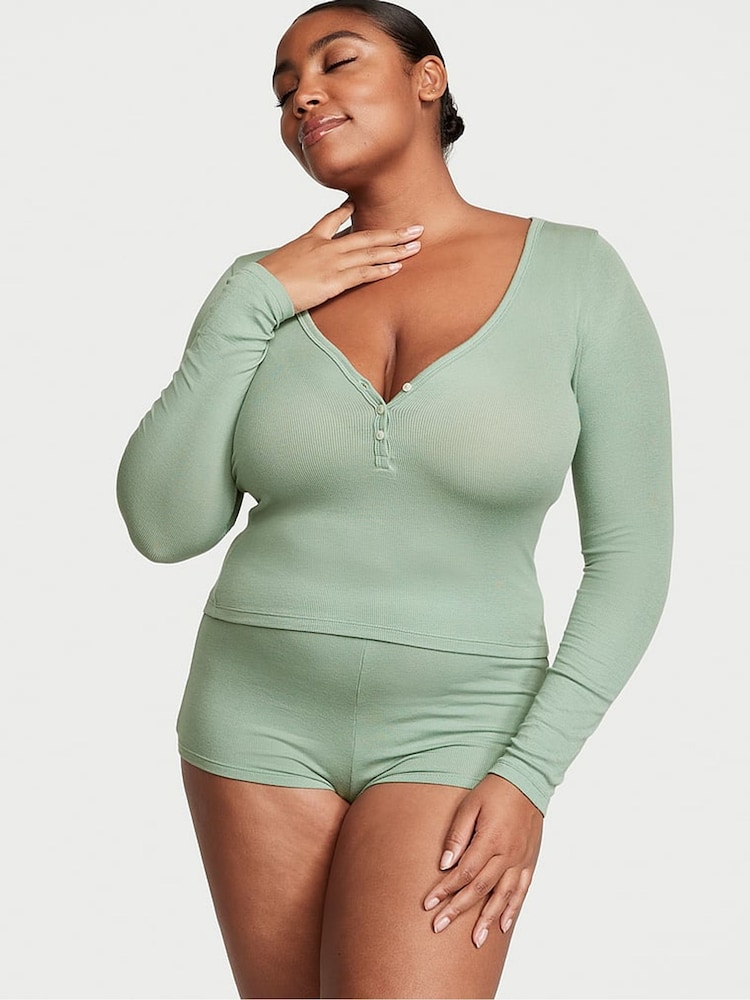 Victoria's Secret Seasalt Green Modal Short Pyjamas - Image 1 of 3 Victoria's Secret Seasalt Green Modal Short Pyjamas - Image 1 of 3
