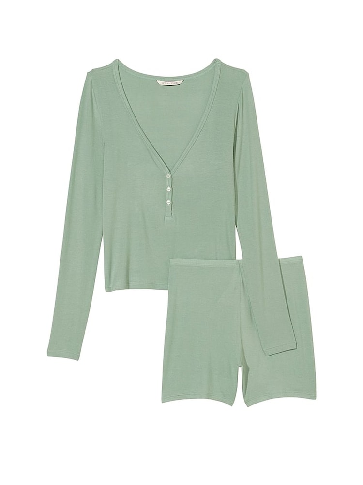 Victoria's Secret Seasalt Green Modal Short Pyjamas - Image 3 of 3 Victoria's Secret Seasalt Green Modal Short Pyjamas - Image 3 of 3
