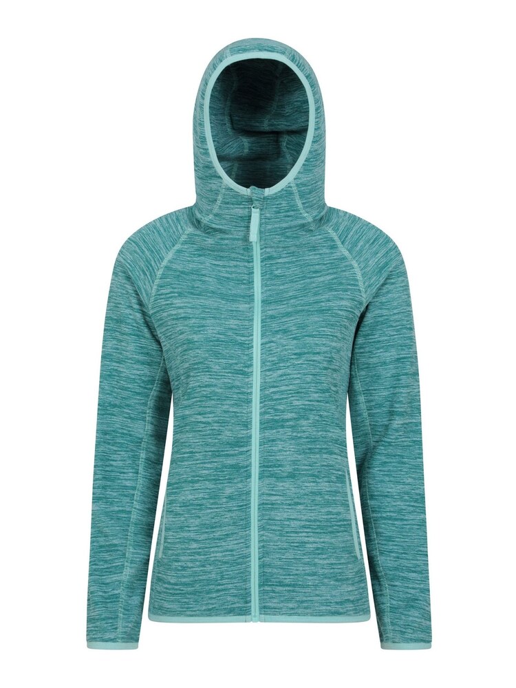 Mountain Warehouse Blue Lleyn Melange Womens Full Zip Fleece - Image 1 of 4