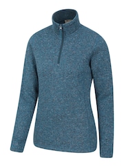 Mountain Warehouse Teal Blue Idris Womens Half-Zip Fleece - Image 2 of 3