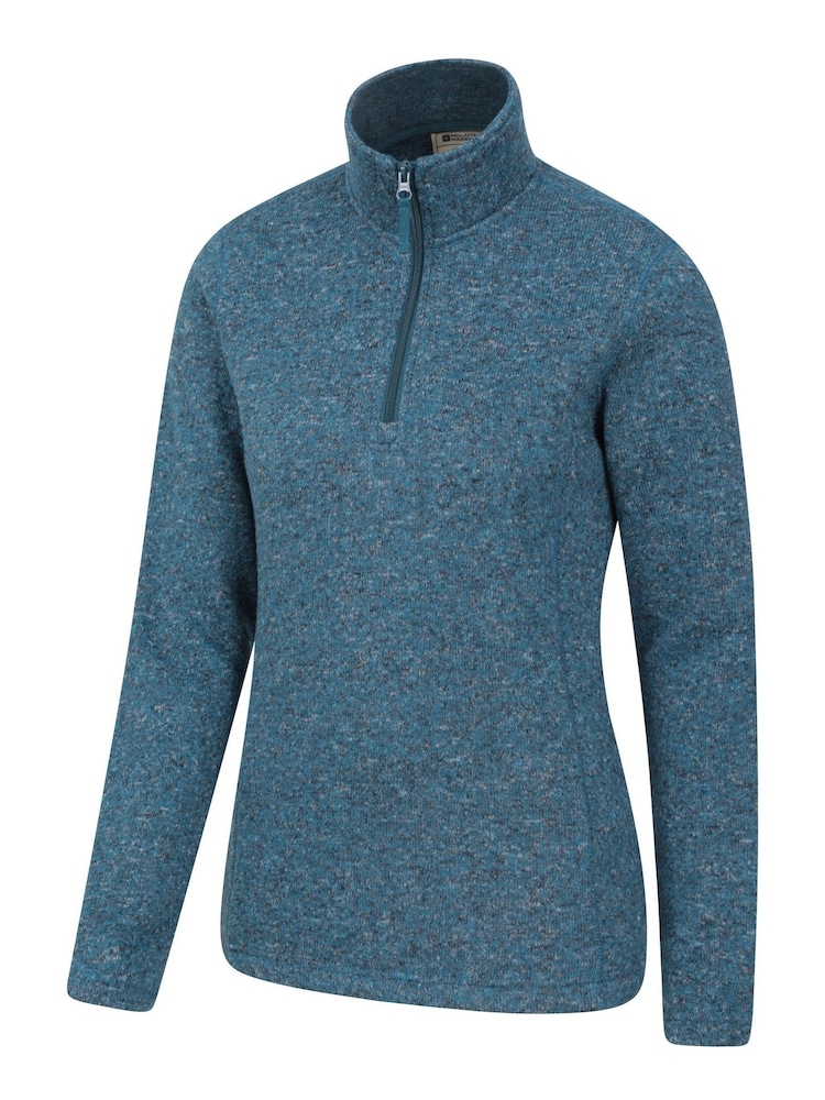 Mountain Warehouse Teal Blue Idris Womens Half-Zip Fleece - Image 2 of 3