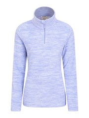 Mountain Warehouse Light Purple Snowdon Melange Womens Half-Zip Fleece - Image 1 of 5