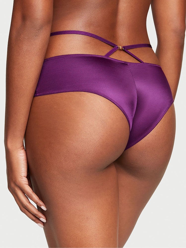 Victoria's Secret Grape Soda Purple Cheeky So Obsessed Strappy Cheeky Panty - Image 2 of 3